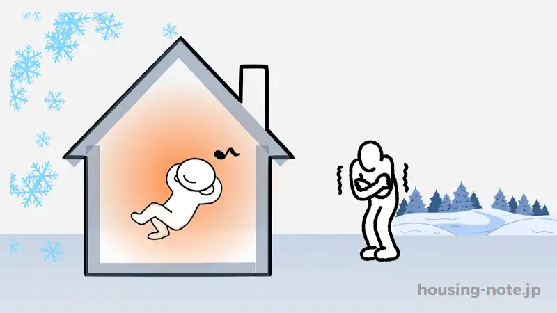 高気密高断熱の家は寒い冬でも快適