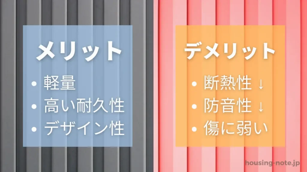 ガルバリウム鋼板のメリットとデメリット